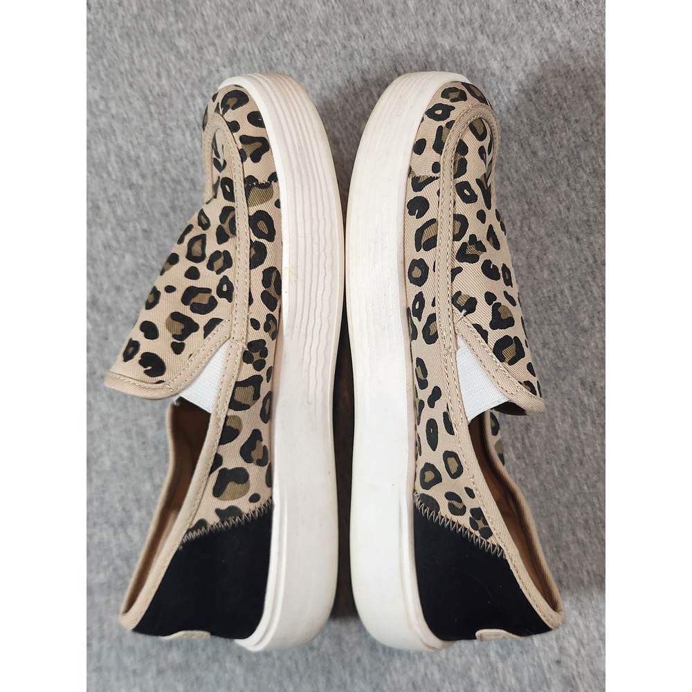 Hey Dude sunapee desert Slip On Shoes Women 9 Leopard Print Tan Black Loafer - Picture 7 of 10